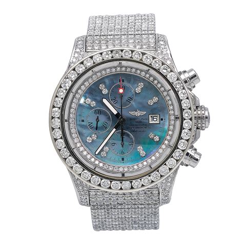 breitling pink diamond watch|diamond Breitling watches for men.